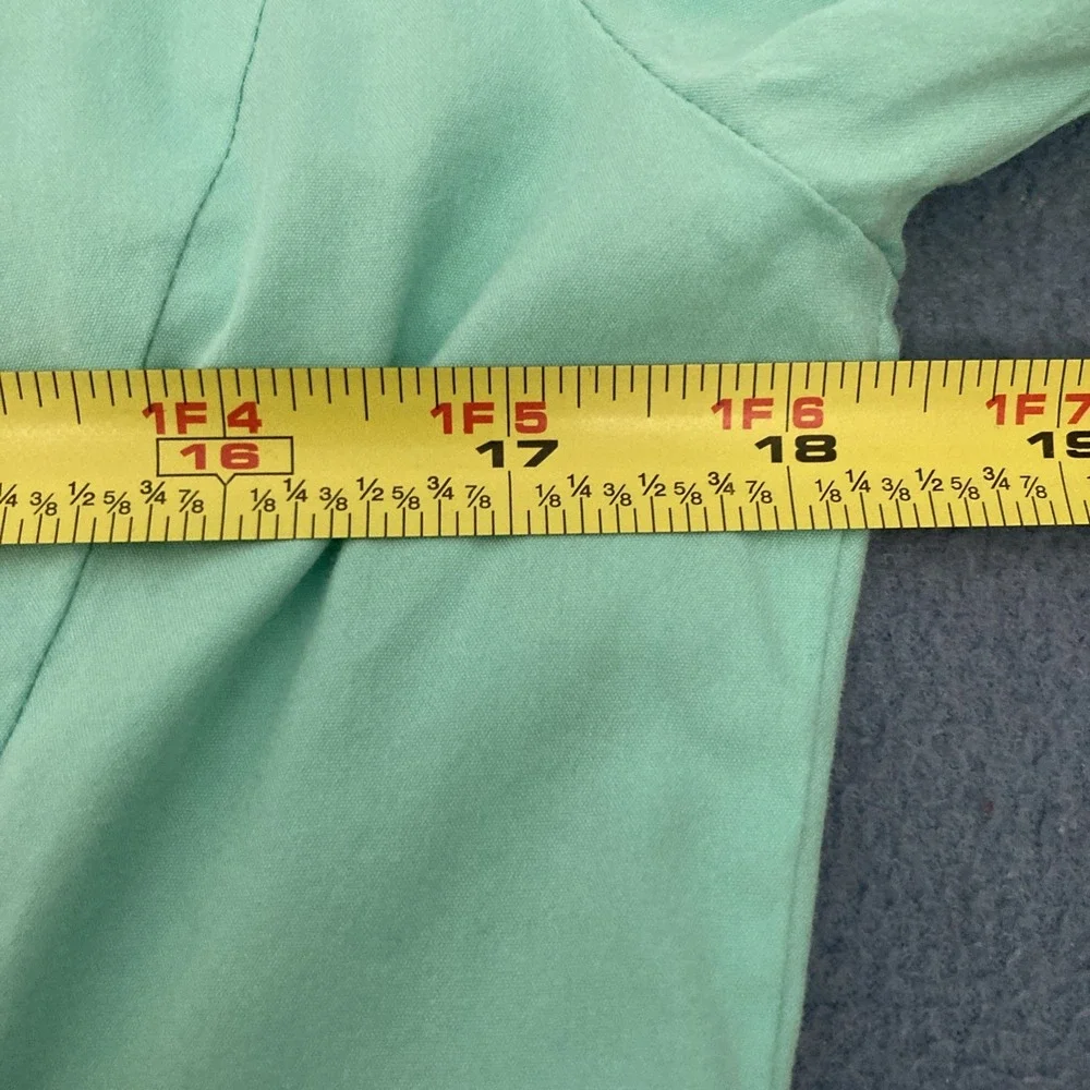 Lafayette 148 Turquoise Chevron Pattern Long Sleeve Button-Up Top -‎ SZ 8 - Picture 11 of 11